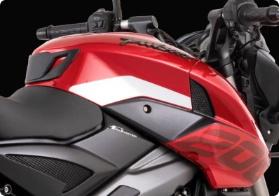 Diseño musculoso de la Pulsar NS200